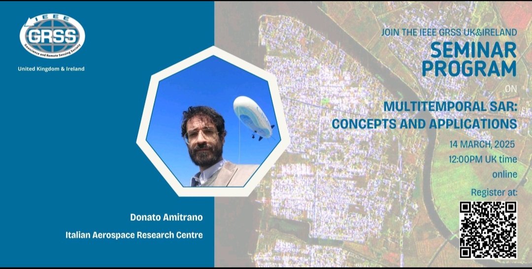IEEE GRSS Türkiye (@grssturkey) on Twitter photo 📢 Webinar: “Multitemporal SAR: Concepts and Applications”
🗓 March 14, 2025
🕛 12 pm (UK time)
Register at events.vtools.ieee.org/m/470865
Hosted by the IEEE GRSS UK&Ireland Chapter and co-hosted by the GRSS Chapters in Italy, Romania and Turkey <a href="/IEEE_GRSS/">IEEE Geoscience and Remote Sensing Society</a> 📢 Webinar: “Multitemporal SAR: Concepts and Applications”
🗓 March 14, 2025
🕛 12 pm (UK time)
Register at events.vtools.ieee.org/m/470865
Hosted by the IEEE GRSS UK&Ireland Chapter and co-hosted by the GRSS Chapters in Italy, Romania and Turkey <a href="/IEEE_GRSS/">IEEE Geoscience and Remote Sensing Society</a>