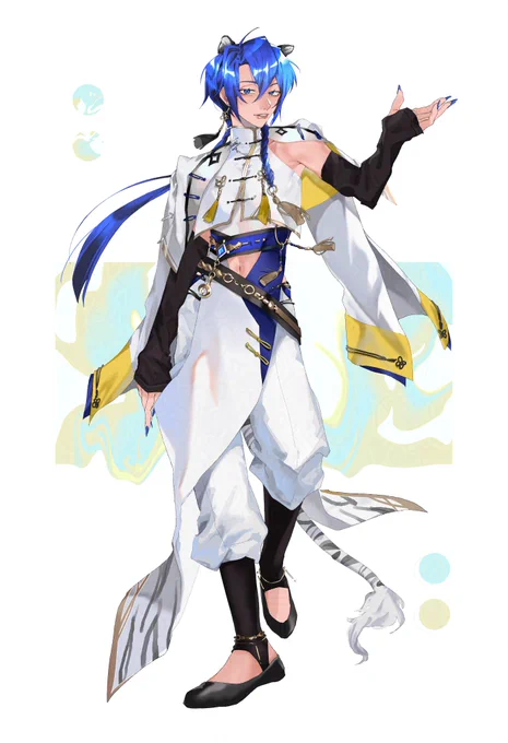 #グッスマイラコン05KAITO駆け込みで…!白虎モチーフでデザインしました 