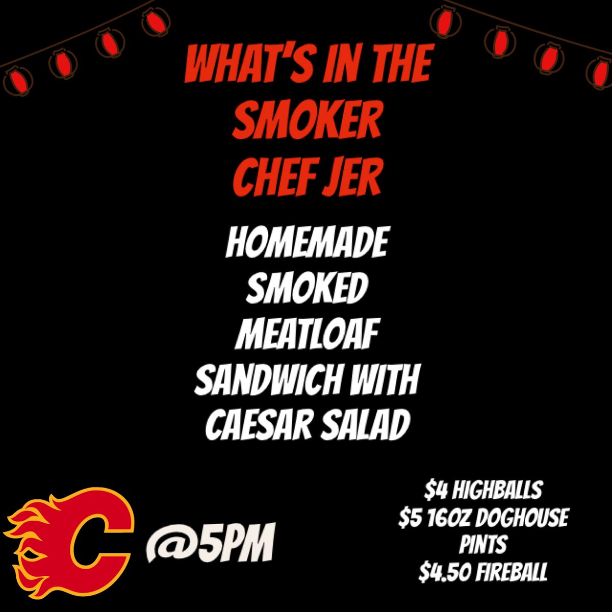 SMOKER THURSDAY 
$4 Highballs •$5 16oz Doghouse Pints •$4.50 Fireball Shots•
Flames vs Lightning @ 5pm
#drinklocal
