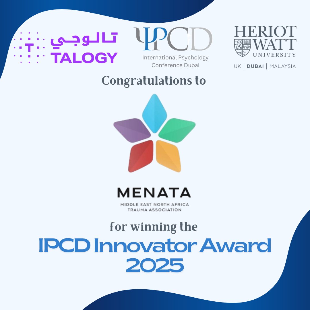 PsychDXB's tweet photo. IPCD was thrilled to launch its inaugural Innovator Award at its conference. This was awarded to MENATA (Middle East North Africa Trauma Association) for their groundbreaking work in the training and provision of locally-based, culturally-sensitive, trauma-informed ⬇️ https://t.co/ltNb9DrEzb