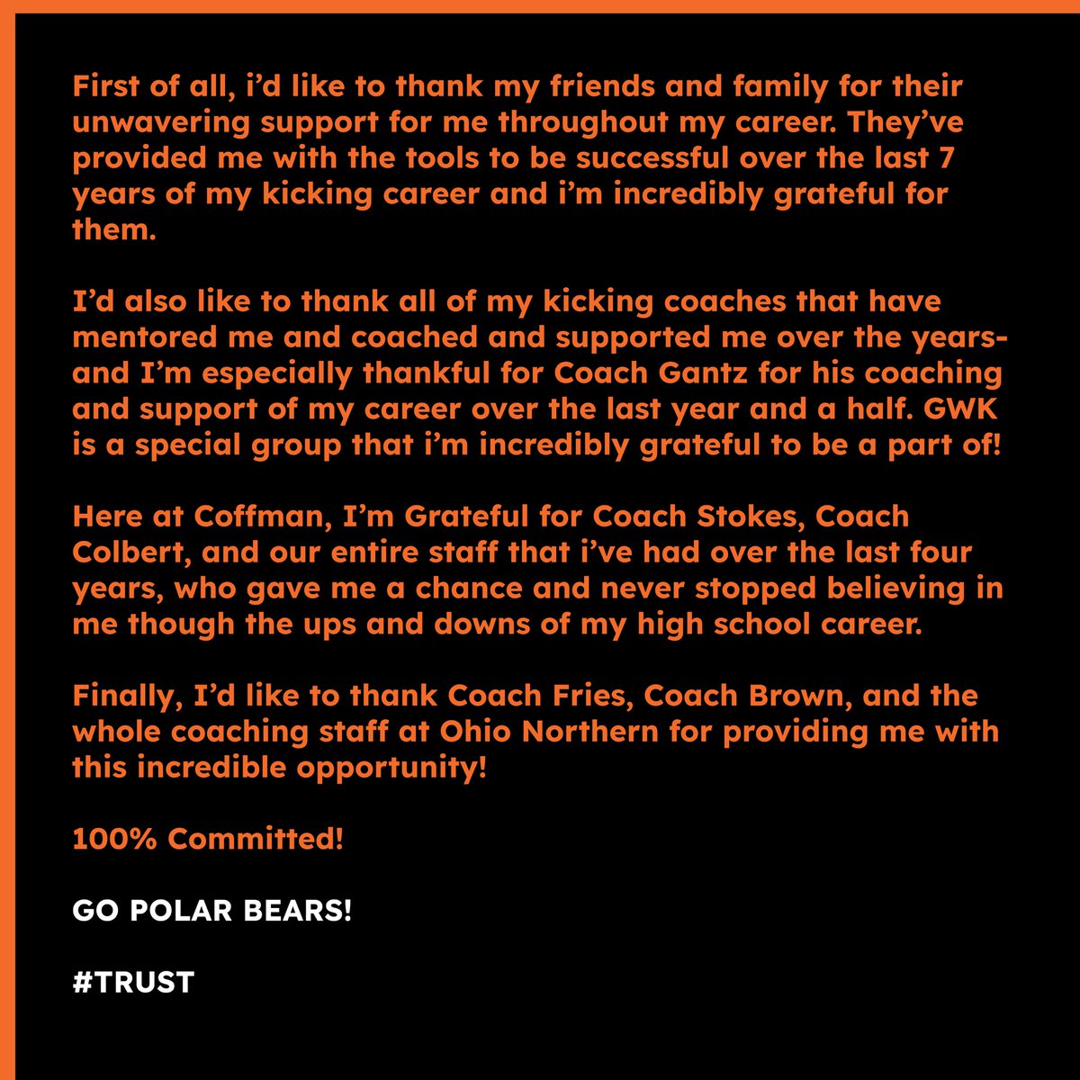 Wyatt Yesnick (@wyattyesnick) on Twitter photo 100% Committed! Canât wait to get to work!
<a href="/Coach_Fries/">Andy Fries âď¸</a> <a href="/coachR_Brown/">âď¸Robbie Brownâď¸</a>
<a href="/CoachGantz/">Andrew Gantz</a> <a href="/coffmanfootball/">Dublin Coffman Football</a> 100% Committed! Canât wait to get to work!
<a href="/Coach_Fries/">Andy Fries âď¸</a> <a href="/coachR_Brown/">âď¸Robbie Brownâď¸</a>
<a href="/CoachGantz/">Andrew Gantz</a> <a href="/coffmanfootball/">Dublin Coffman Football</a>