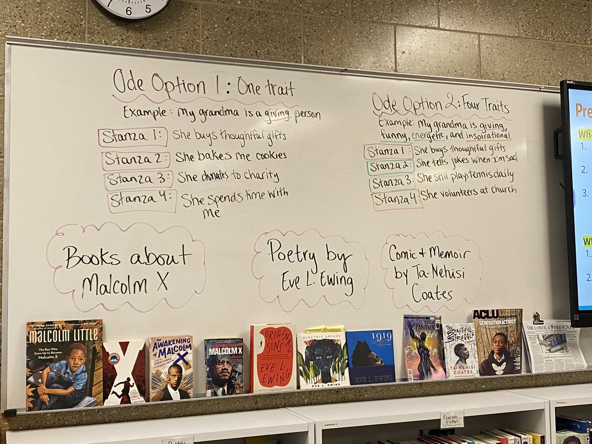 CPSLiteracy's tweet image. A peek into Ms. Sherburn's class @Matherhs 🏫-->
For 3 weeks, students worked through the writing process to create a final presentation, connecting to the 12th grade Skyline ELA unit on activists, as part of the ✨Literacy Ambassador program✨