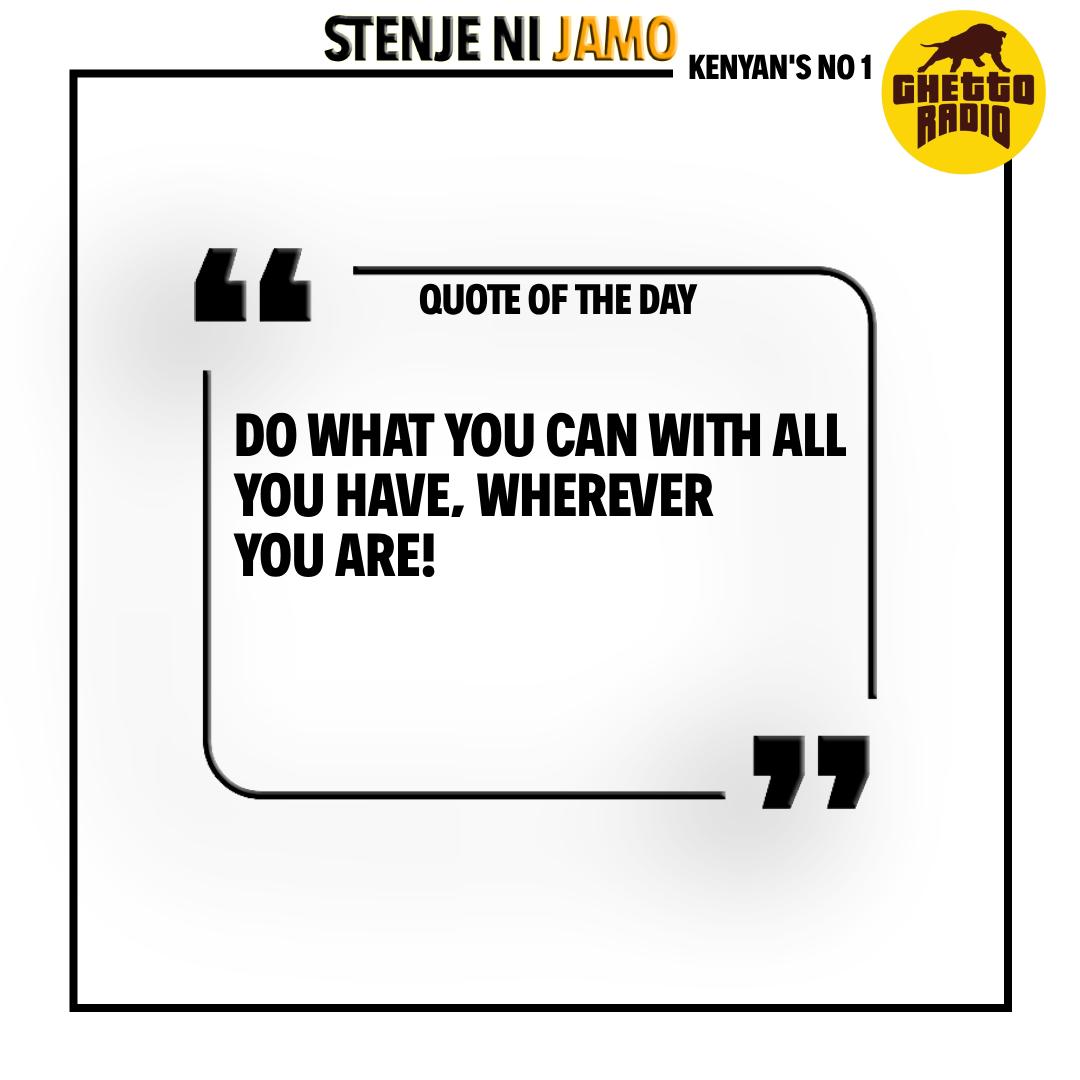 Jitume na ile uko nayo, usi worry juu ya situation!
#InspireGreatness 
#QuoteOfTheDay
#Brekko