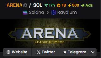 cayemonty's tweet photo. $ARENA early at $1.7M Mcap

#ARENA https://t.co/o6kZIuOSqd