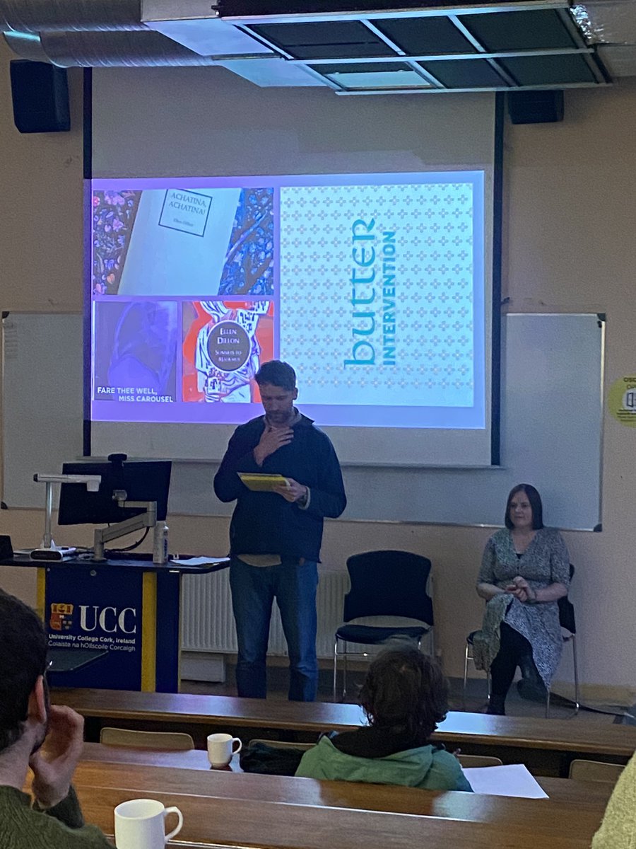 English UCC (@englishucc) on Twitter photo Interim Director of Creative Writing Danny Denton is reading his love letter to the work of <a href="/artscouncil_ie/">The Arts Council / An Chomhairle Ealaíon</a> Writer in Residence Ellen Dillon before her event Interim Director of Creative Writing Danny Denton is reading his love letter to the work of <a href="/artscouncil_ie/">The Arts Council / An Chomhairle Ealaíon</a> Writer in Residence Ellen Dillon before her event