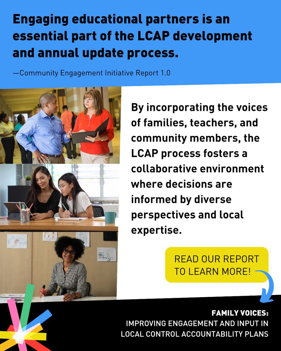 CalTog's tweet image. Local Control and Accountability Plans require collaboration to truly reflect community needs, but many families of #EnglishLearners do not feel involved in the LCAP process. Our report shines a light on barriers for engagement &amp;amp; explores solutions. buff.ly/4fMlQRD