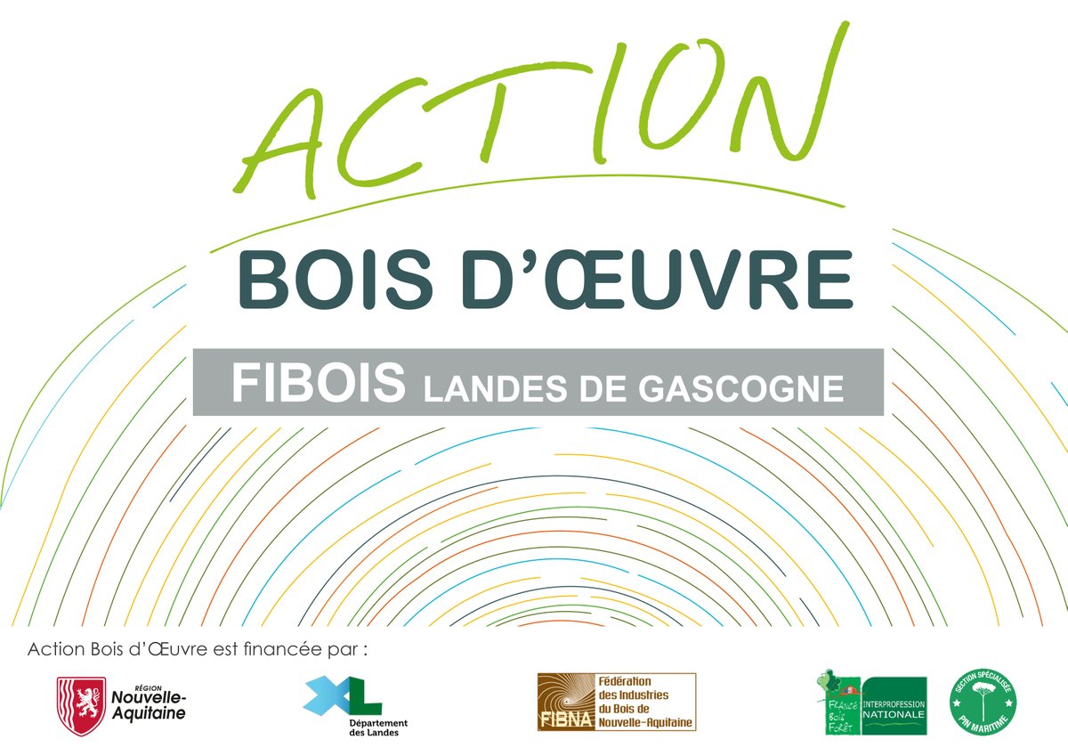 𝗔𝗰𝘁𝗶𝗼𝗻 𝗕𝗼𝗶𝘀 𝗱'Œ𝘂𝘃𝗿𝗲 est une campagne de promotion destinée à promouvoir positivement le bois d'œuvre issu du Pin Maritime du Massif des Landes de Gascogne et plus généralement la complémentarité des usages du Pin Maritime.
