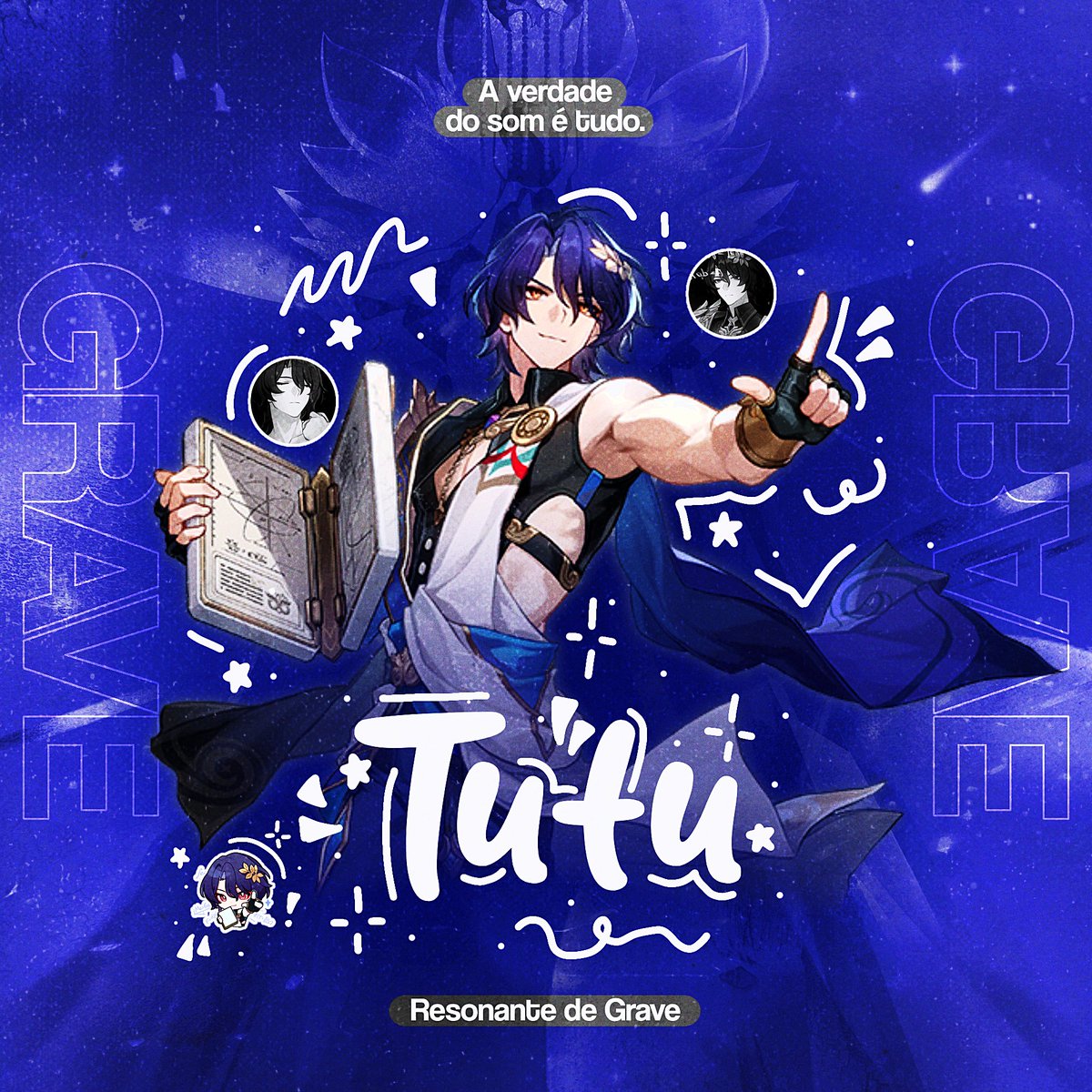 🎼 Resonante de Grave | Tutu

"A verdade do som é tudo."

Apresentamos Tutu, o Resonante de Grave!

Com uma aura sombria e enigmática, Tutu busca profundidade e autenticidade nas apresentações. Para ele, a verdadeira essência da música vem da alma e da capacidade de tocar o