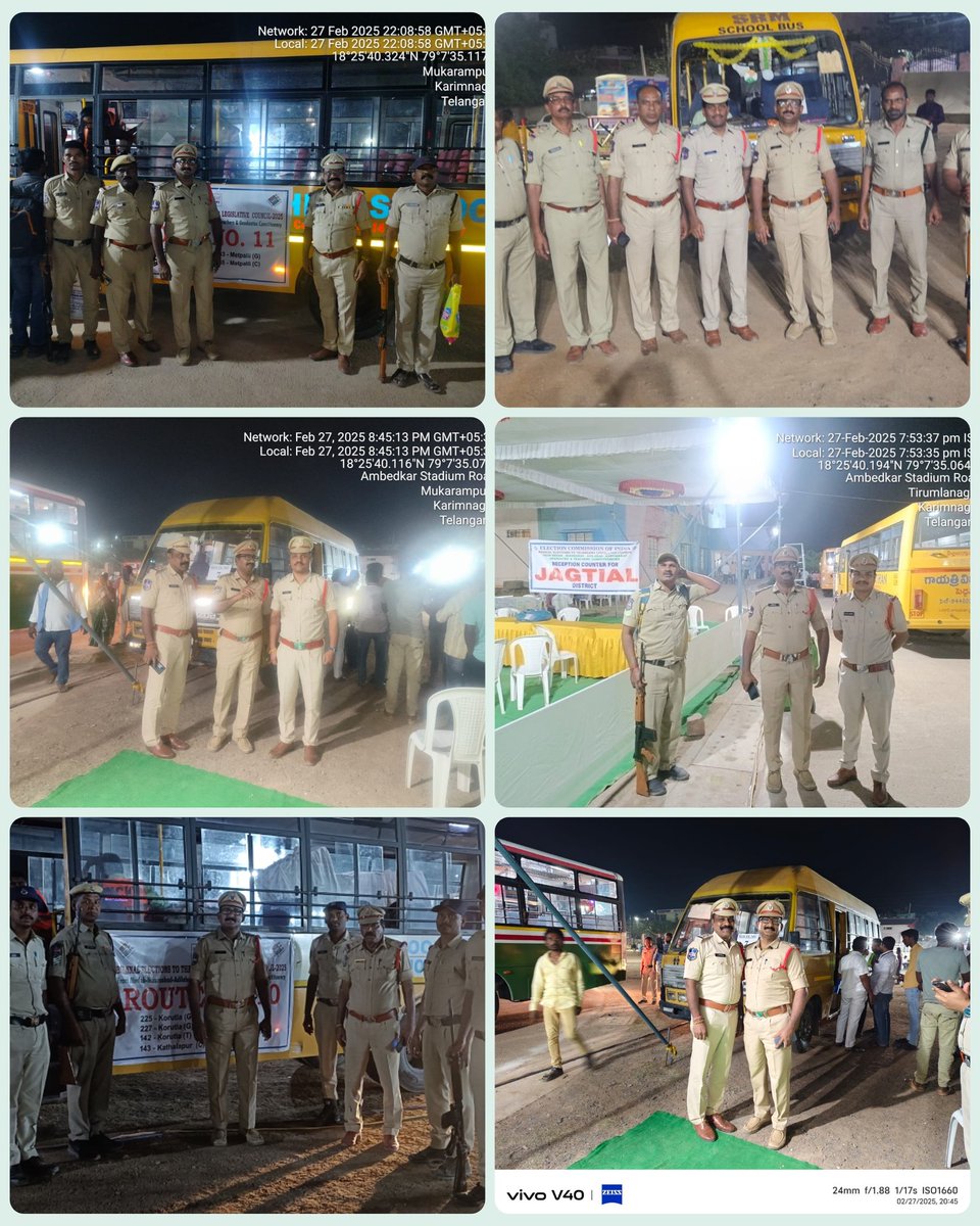 SpJagtial's tweet image. The #MLC voting  in the district concluded peacefully without any untoward incidents. After the polling, the #BallotBoxes were securely transported from the polling stations to the #StrongRoom under tight Bandobusth. Kudos to the police personnel for ensuring a smooth Election.