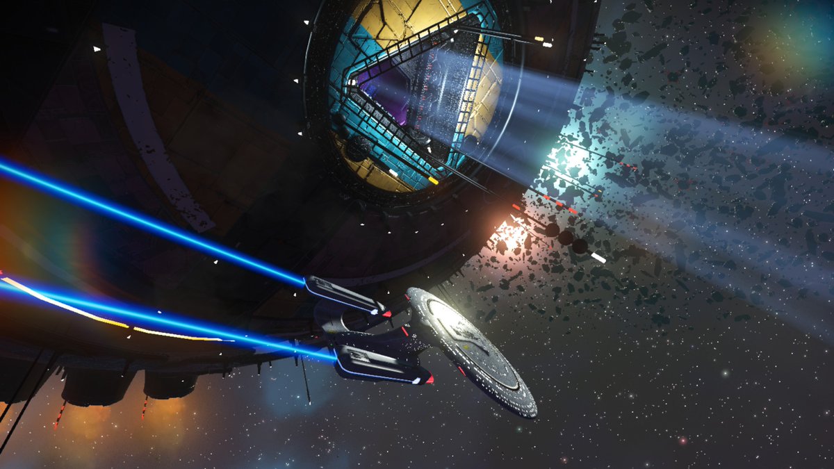 LAWofEVOLUTION's tweet photo. Exploring #NoMansSky in the USS Enterprise is evoking heavy 1990's feels.  Then modded it to warp childishly long (7k LY) distances.  On to the next system, the next sight, nowhere is home.  #HelloGames @NoMansSky https://t.co/QSMcs3eYWY