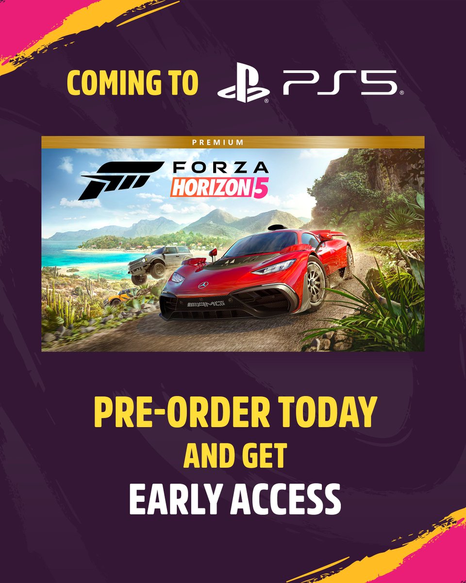 BREAKING: Forza Horizon 5 launches on PS5 on April 29th, with Early Access starting April 25
