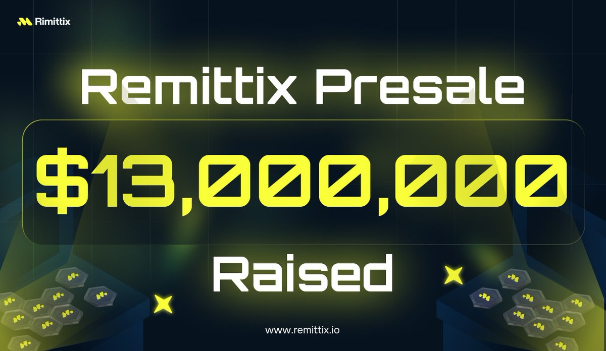 🚀 Huge Milestone: $13M Raised in Block 6! 🚀

Remittix has successfully raised $13 million in our presale! A massive thank you to our incredible community for your trust and support. This is just the beginning, stay tuned for what’s coming next!

The future of remittances is