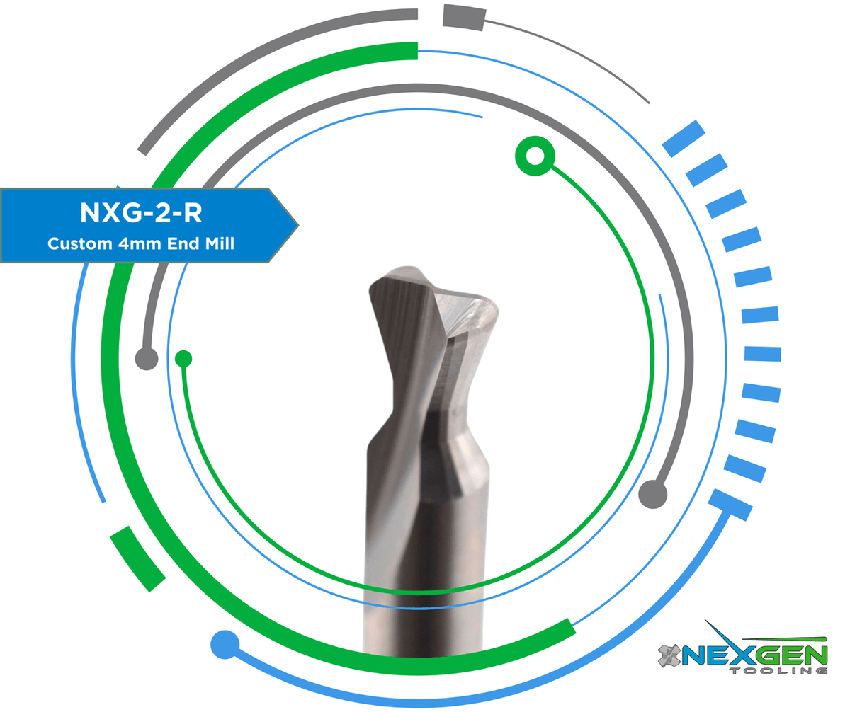 NexGenTooling's tweet image. Check out this NEXGEN custom 4mm, 2-flute corner radius end mill, designed with an increased dish angle for enhanced clearance. Made to customer specifications! 🙌 

nexgentooling.com 
#CustomEndMill #CustomerSpecifications #NexgenTooling