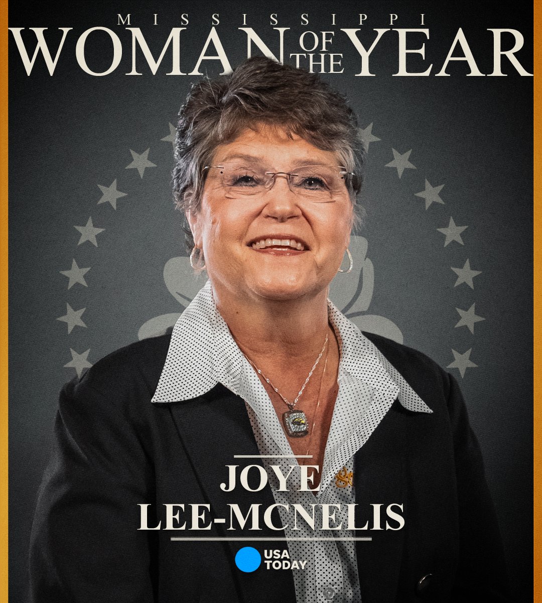 𝗪𝗢𝗠𝗔𝗡 𝗢𝗙 𝗧𝗛𝗘 𝗬𝗘𝗔𝗥

<a href="/USATODAY/">USA TODAY</a> names Coach Joye Lee-McNelis as the Woman of the Year for Mississippi

🗞: smttt.info/43hqSD6

#McNelisStrong | #SMTTT