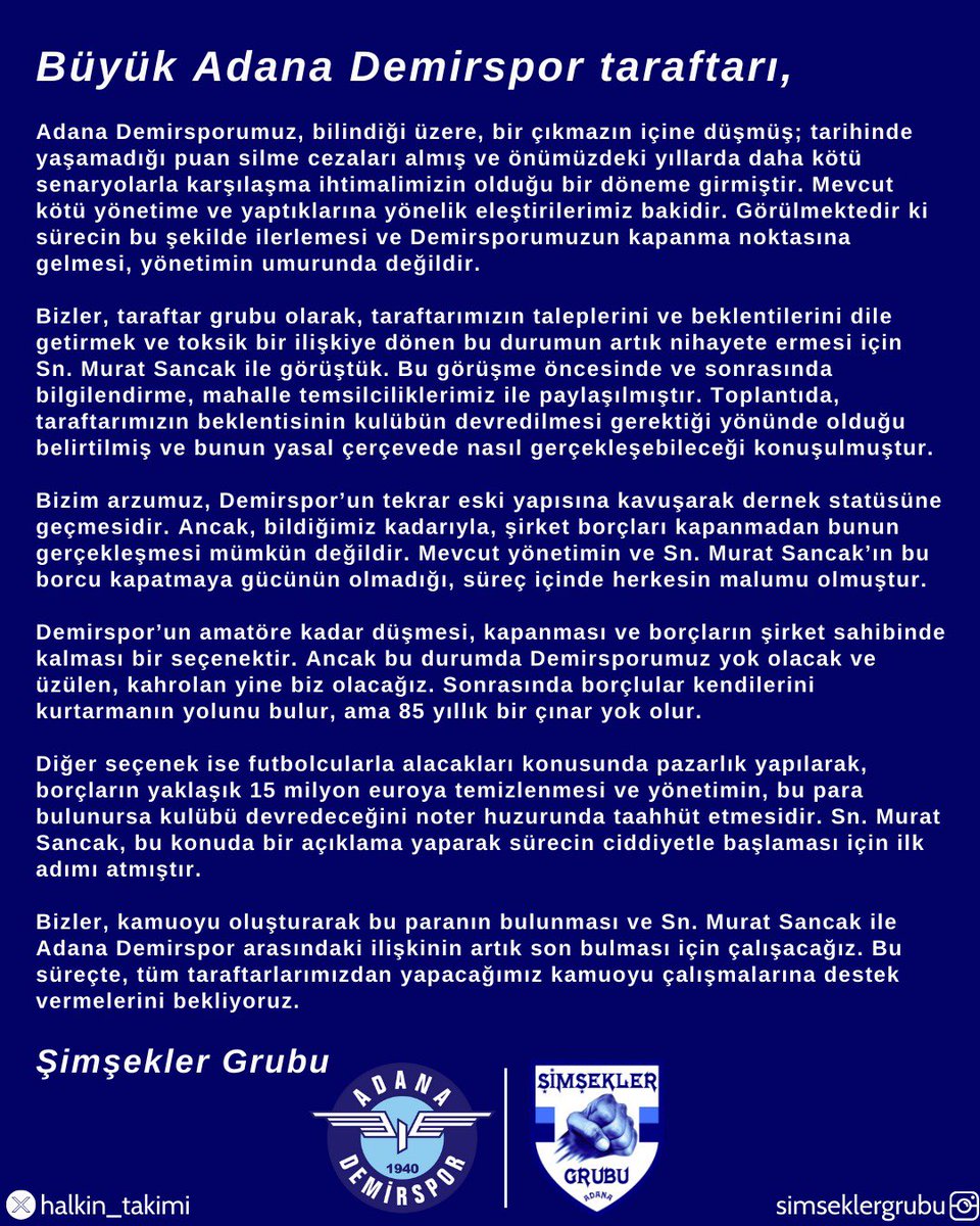 Tüm camiamıza saygılarımızla.