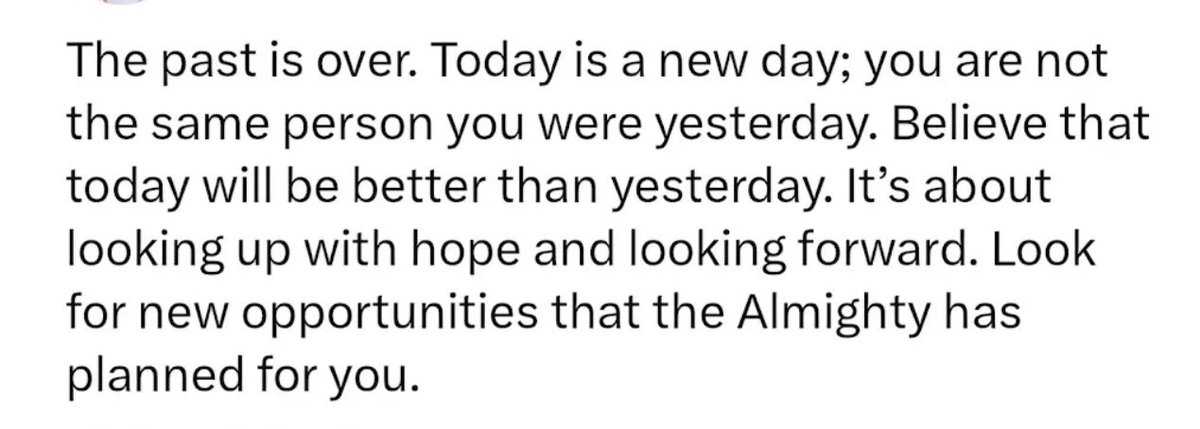 Think positive.