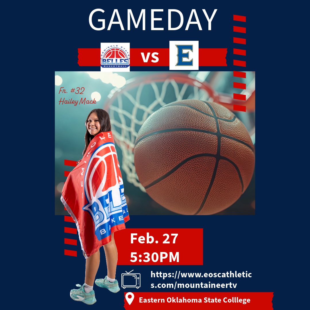 It’s GAMEDAY!!

Vs. Eastern Oklahoma State College

⏰ 5:30pm

📍Eastern Oklahoma State College

📺 eoscathletics.com/mountaineertv