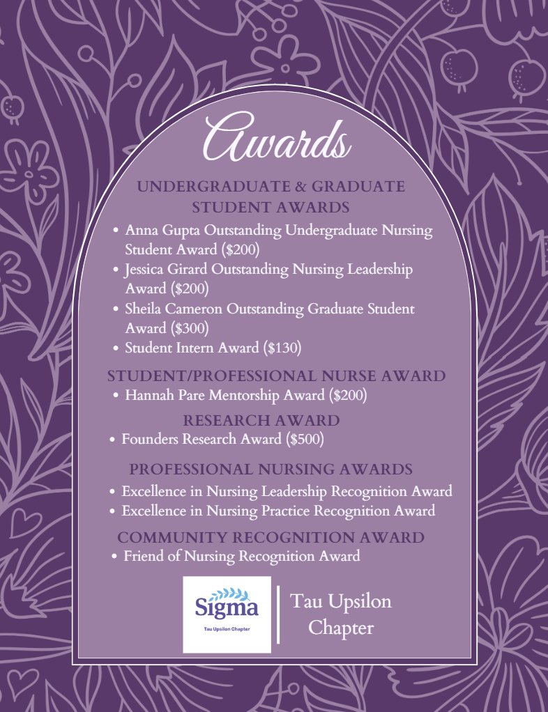 It's not too late to nominate a Sigma member for an award! We can't wait to recognize our award winners at this year's induction ceremony!
