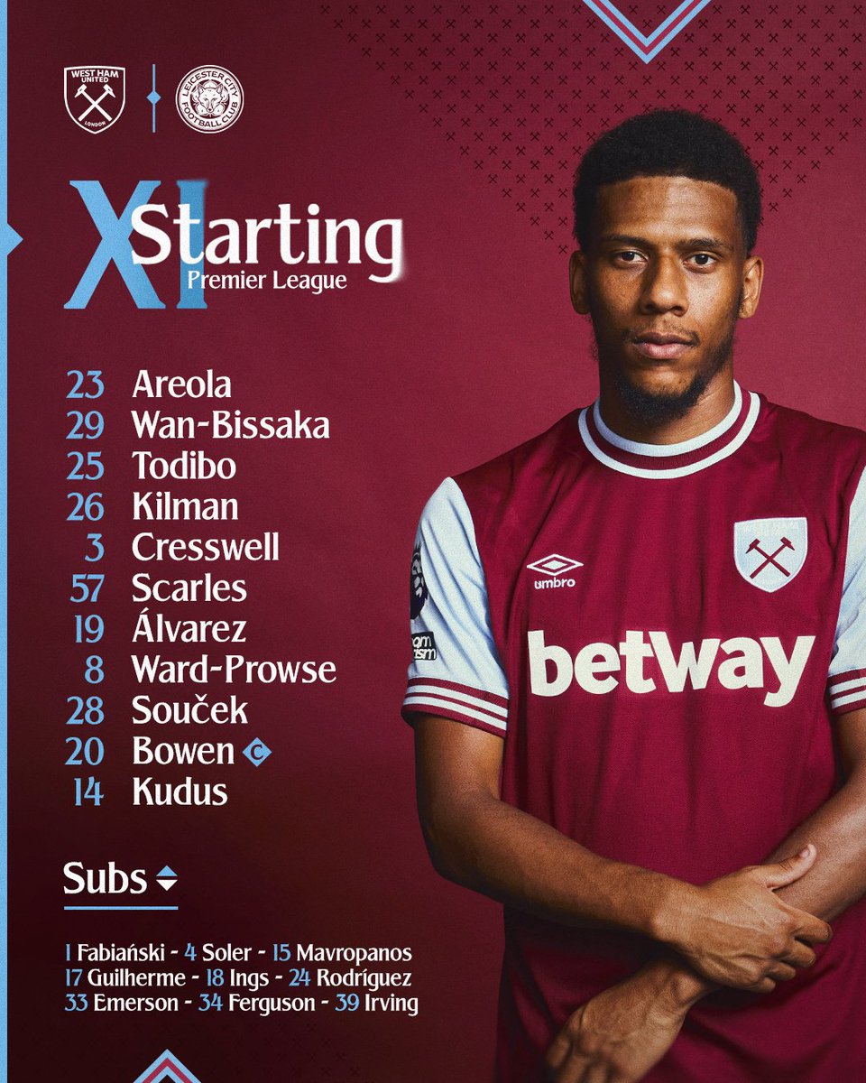 WestHam's tweet photo. Your unchanged Hammers ⚒️ https://t.co/sN2VXt5bDn