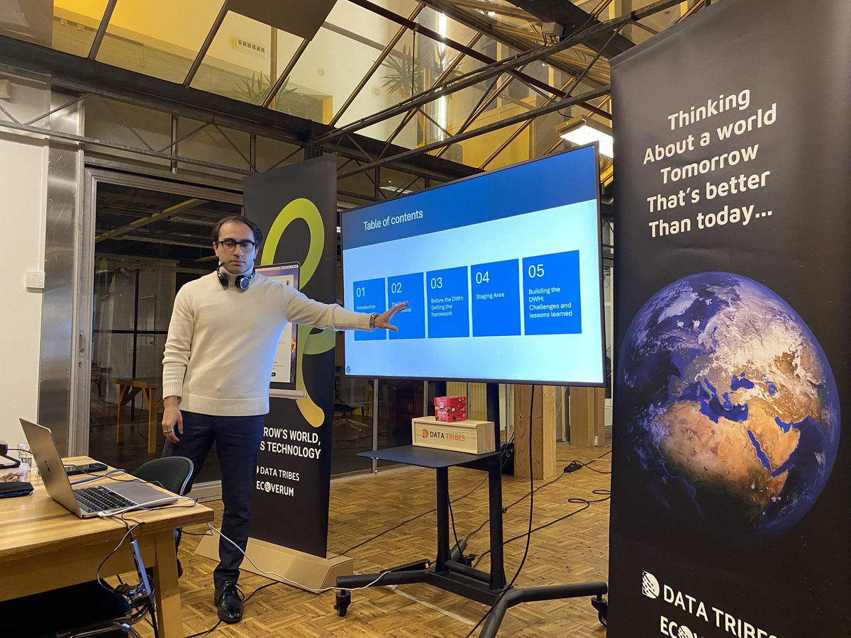 Ritter_Alex's tweet image. 🔥 Live on stage! Michaël Amin is Taming the Data Beast at #DataThursday! 🦾📊

But before the DWH, what really happens? Setting the framework is just as crucial as building the warehouse itself.

💡 Key takeaways coming soon! 🚀

#DWH #BI #ETL #DataEngineering #Analytics
