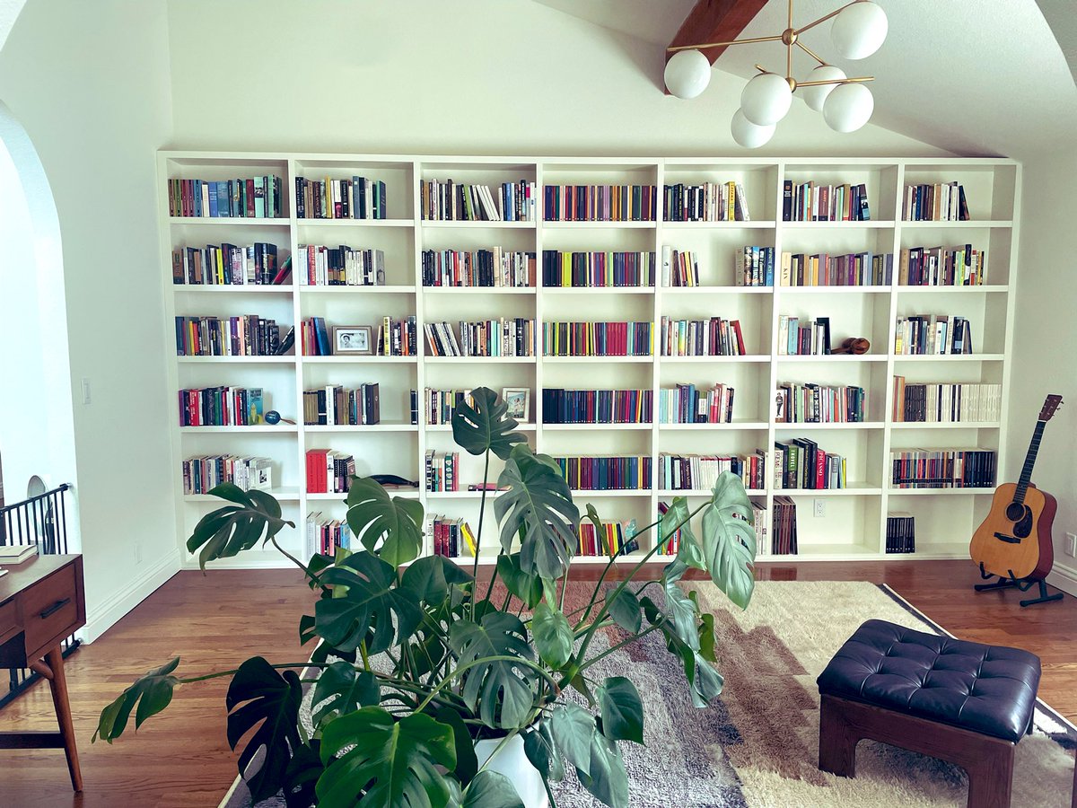 Custom shelving finished. Find me in the library most nights.