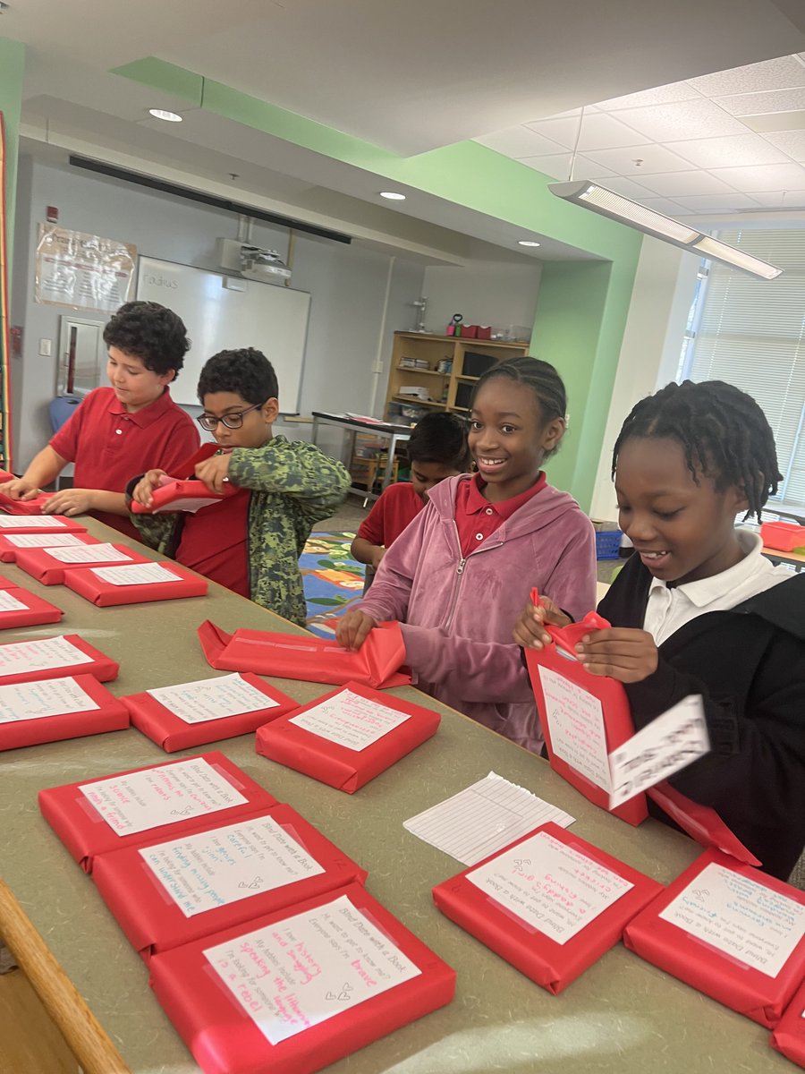 The fourth grade was excited for the "blind date" with a book surprise! #IsonLove