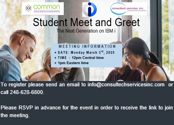 Next Monday, March 3rd, join us for our Student Meet and Greet!

Information can be found below.