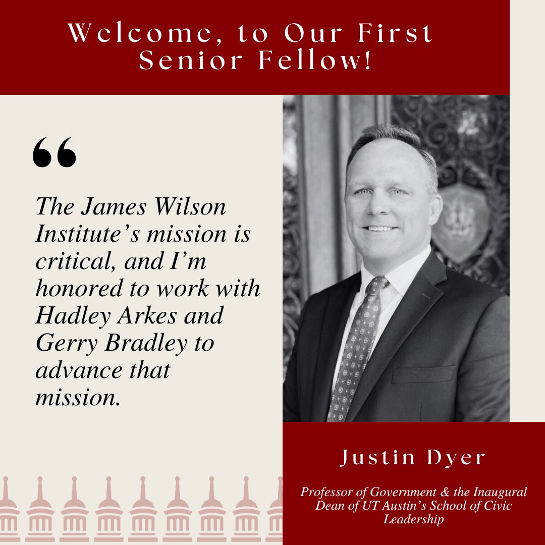 Join us in welcoming our first Senior Fellow, Professor Justin Dyer!