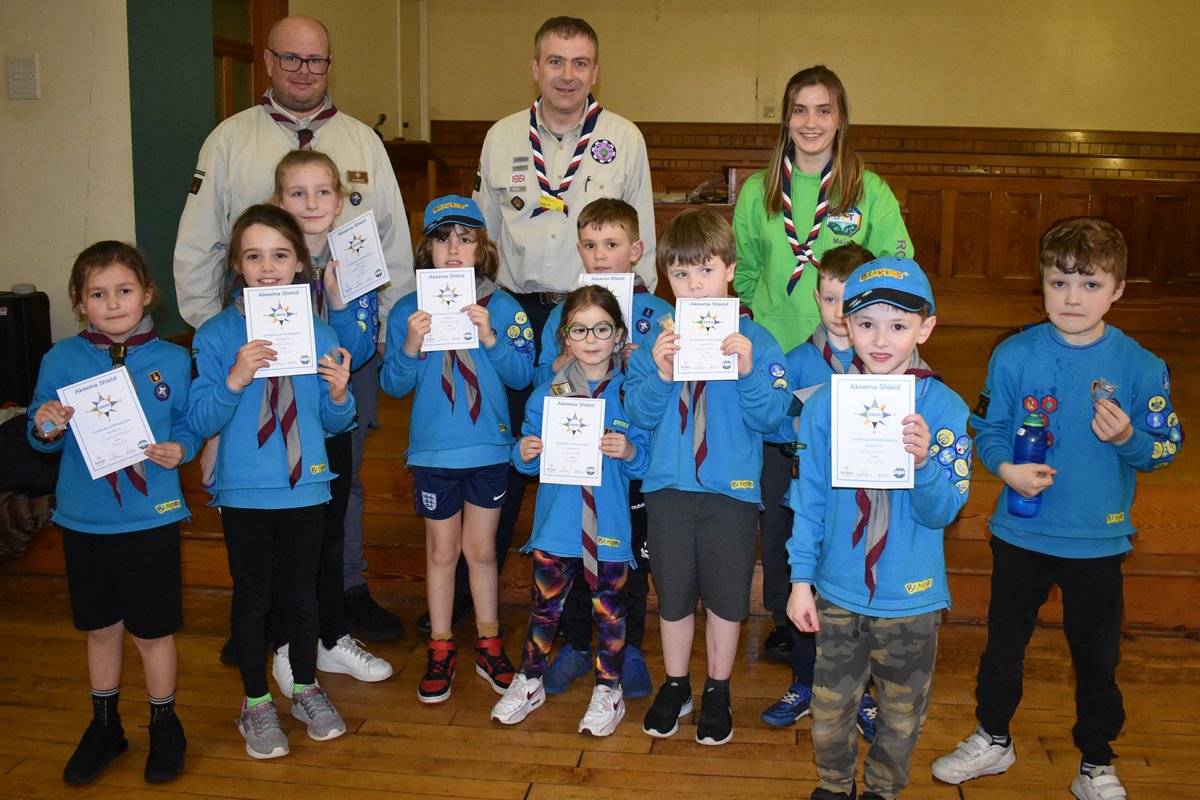 Congratulations  to Purple Colony Beavers who were winners of the 2025 Rossendale District Akeema Shield Competition. The third year in a row.  The runners up were Grey Colony Beavers.  Many congratulations to both teams and well done to all the other  participants.