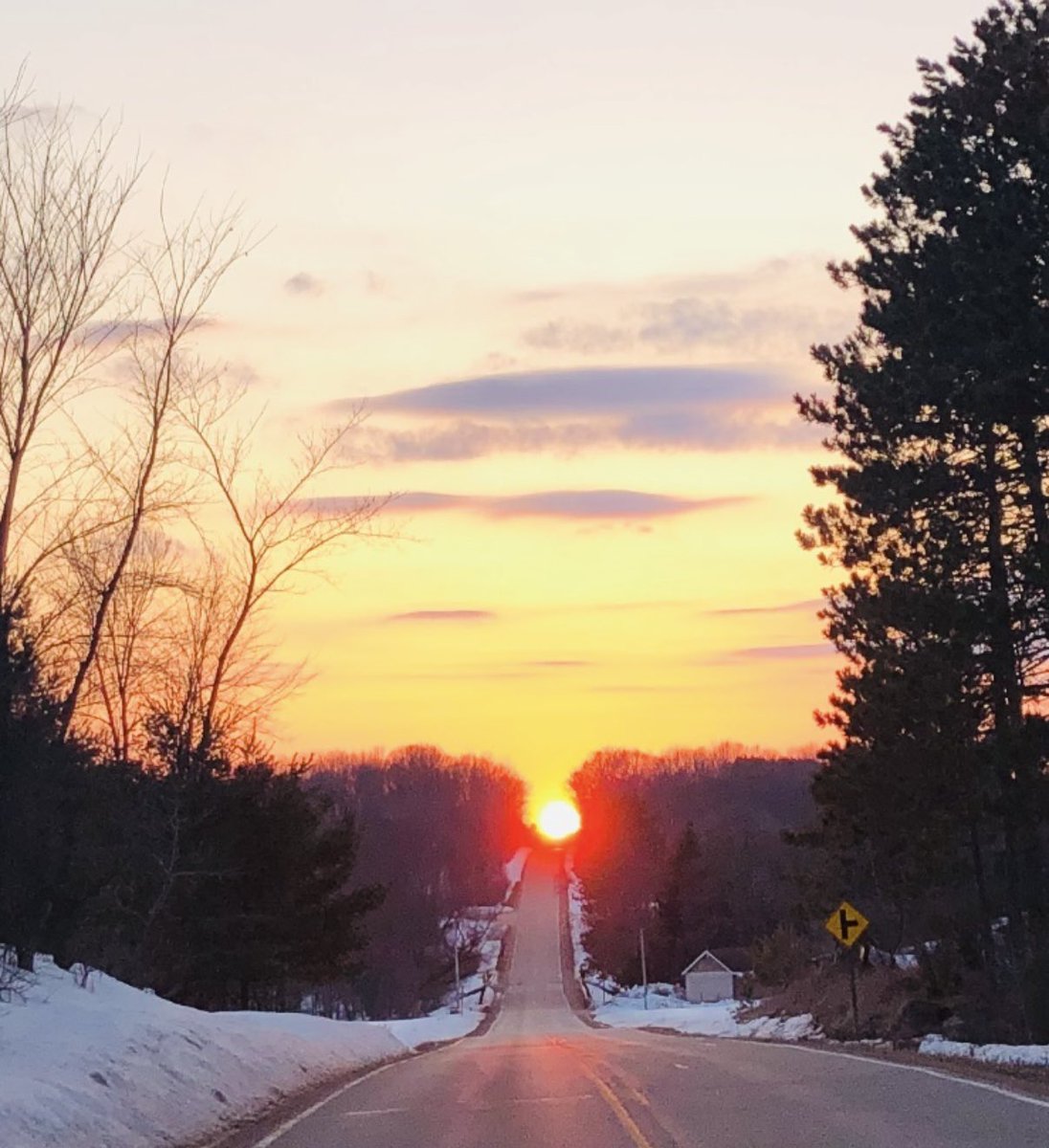 Sunset along CTH M March 12 2023