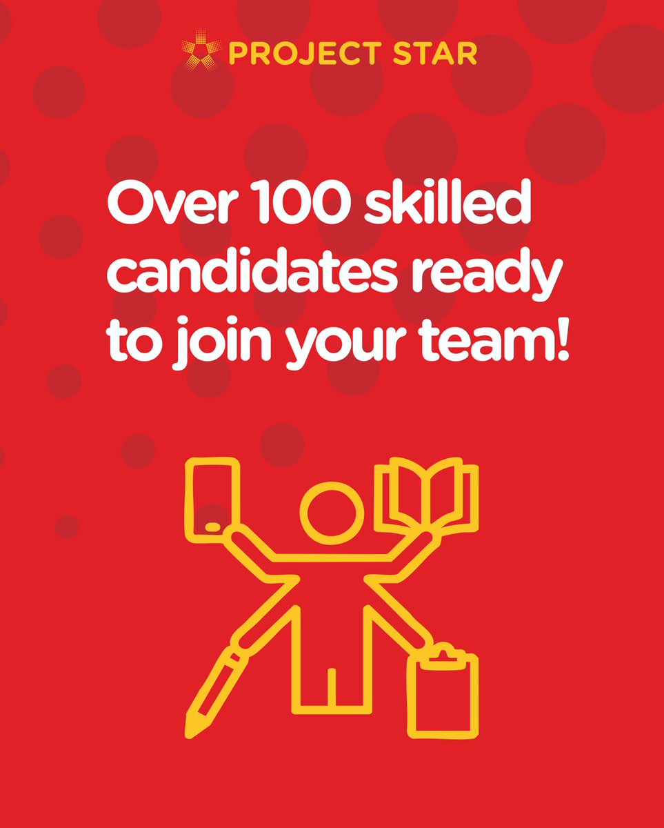 📢 Employers needed in Kingston, May Pen &amp; Montego Bay!
Over 100 skilled professionals ready to strengthen your team &amp; business. These motivated, job-ready individuals live in your area &amp; are eager to contribute to your success. 
📩 Email kerry@projectstarja.com to get involved!