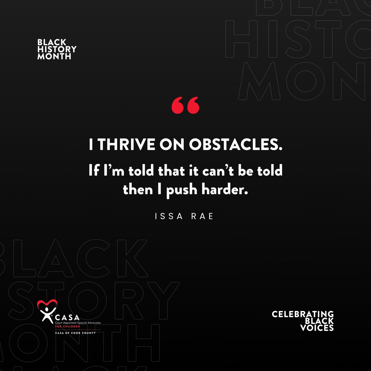 Issa Rae is a trailblazer, storyteller, and representation powerhouse. From Insecure to Barbie, she continues to uplift Black voices and redefine Hollywood. 🎥

#BlackHistoryMonth #CASAofCookCounty