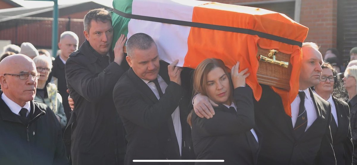 A so called human rights lawyer, carrying the coffin of a human rights abuser. The hypocrisy of Finucane is staggering.