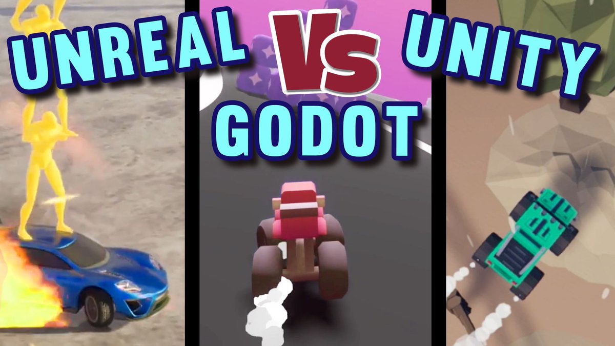 GameDevTV's tweet image. 3 Devs, 3 Engines, 1 Hour... Pure Chaos! 🔥
@bramreth (Godot), @GorkaGames (Unreal) and @ph_hubbard (Unity) race to build the best car game! Madness awaits! Who wins? You decide! 👊👉 youtu.be/jgk7GBNaAvE?si…
#GameDevBattle #Godot #Unity #Unreal
