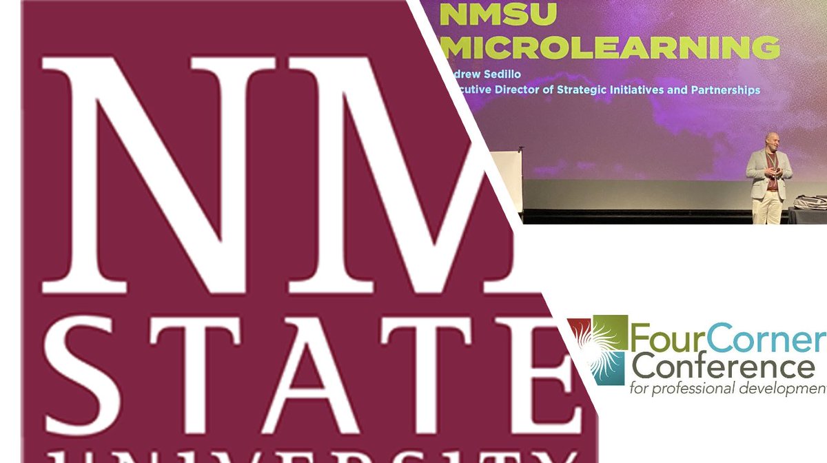 NMSUVPR's tweet image. #NMSUImpact - Andrew Sedillo, Execuitive Director of Strategic Learning and Partnerships @NMSUGlobal, addressing microlearning at the AI at Work and Beyond- A Day of Discovery conference @SanJuanCollege in Farmington, NM. @NMSUNews @NMSUgov @NMSUResearch @CoresNmsu