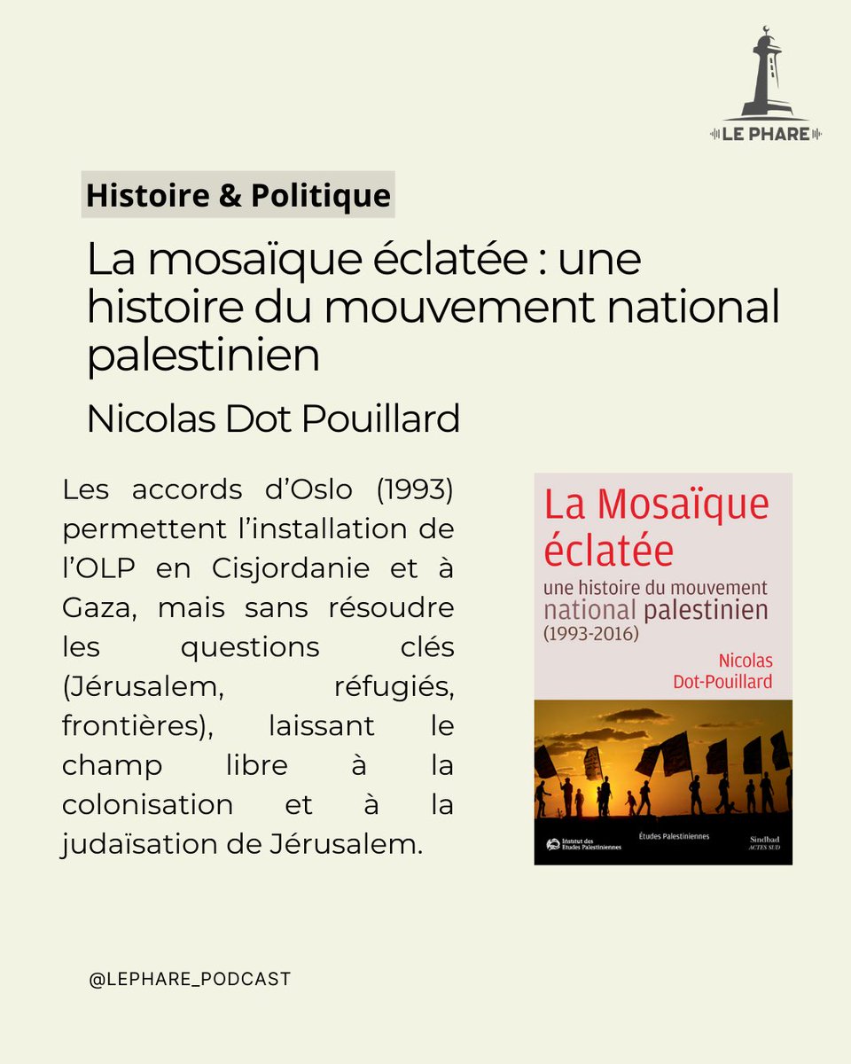 Lepharepodcast's tweet photo. Suggestions culturelles proposées par @frburgat pour y voir plus clair sur la situation en Palestine. https://t.co/dtpsTqYkuL