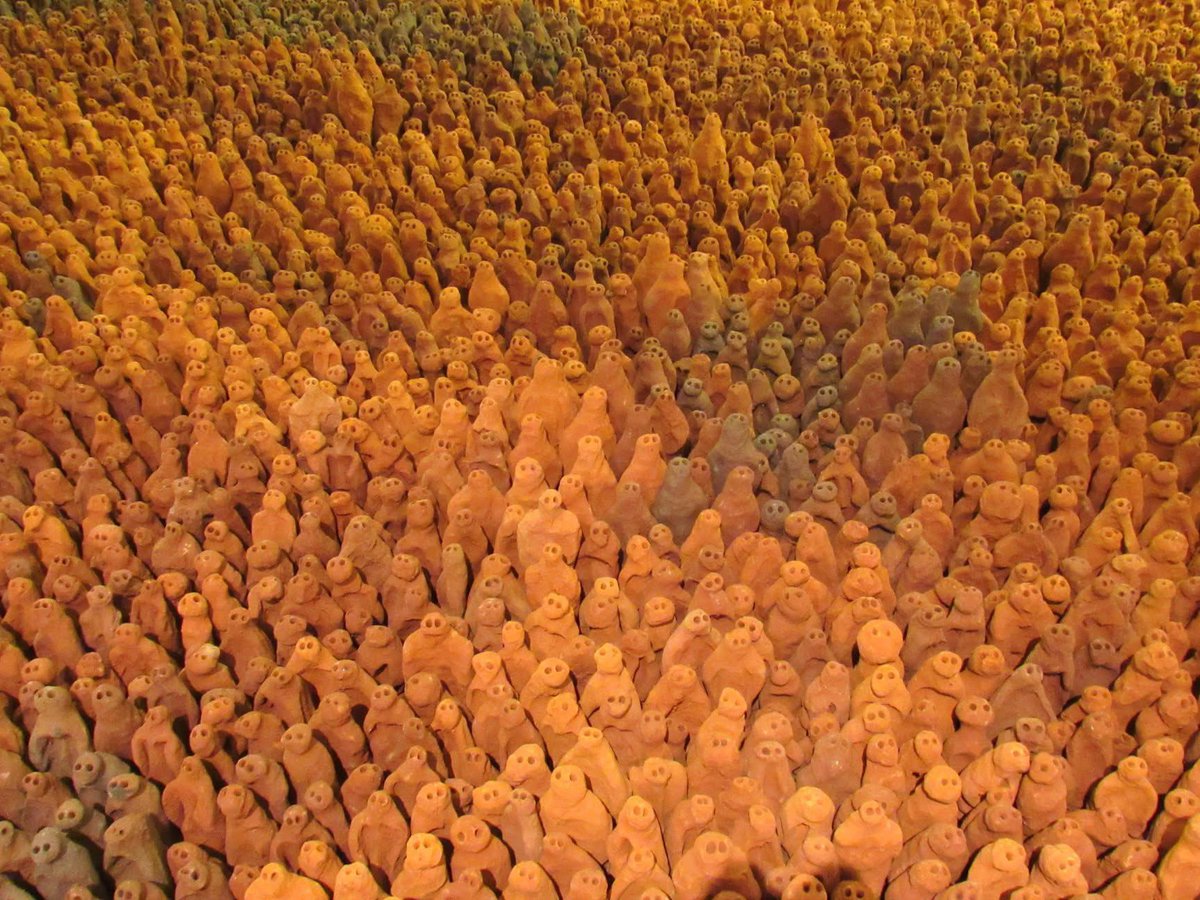 Pragjag's tweet photo. @DailyPicTheme2 Antony Gormley’s Field #jampacked into Colchester’s FirstSite gallery. https://t.co/0Dm4o2Xnr9