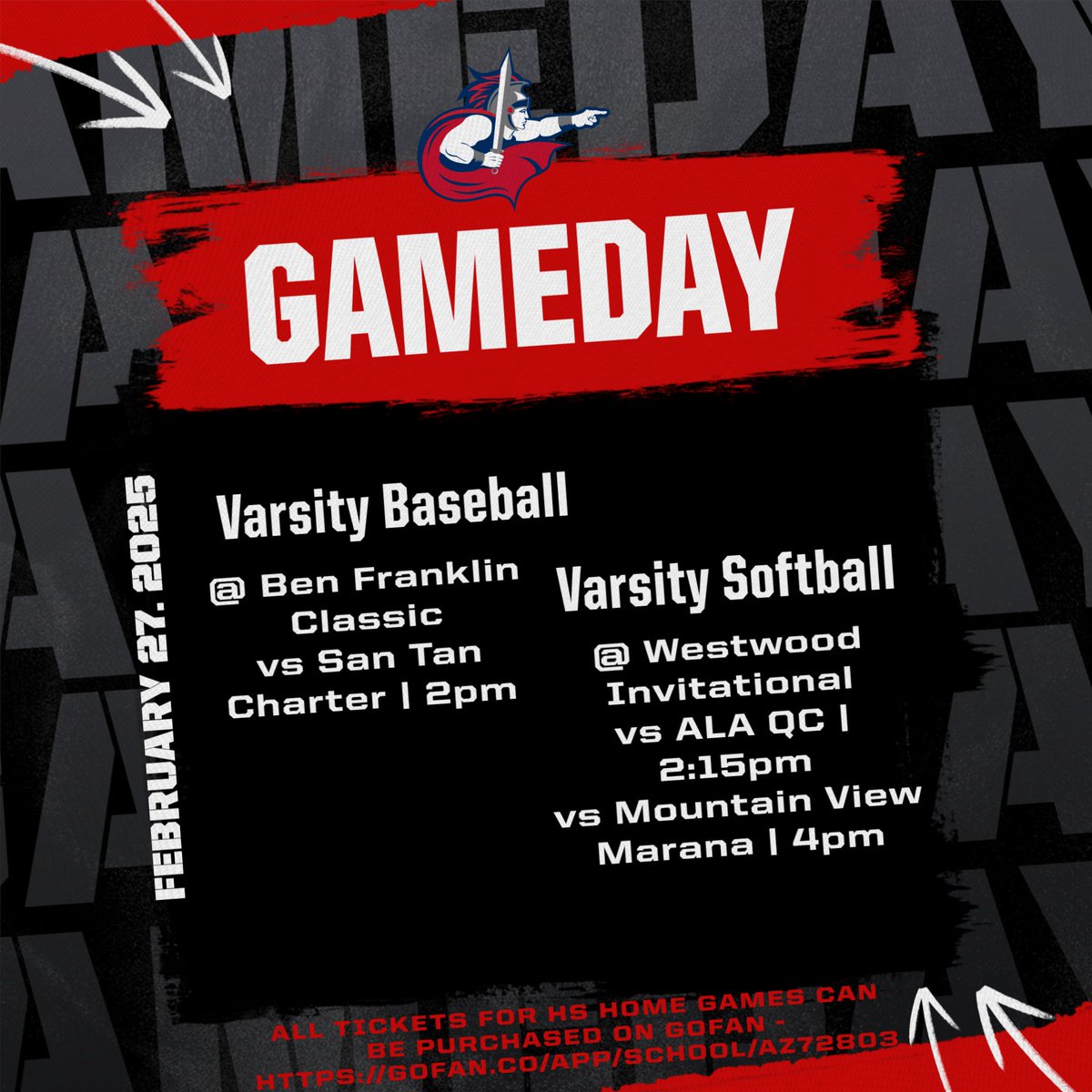 ALAIW_Athletics's tweet photo. GameDay! #WeAreWarriors https://t.co/vbyppcJHXL