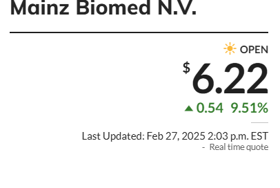 ijahag1's tweet photo. MYNZ is showing strength - holding support at $5.50. We could be on the path to $6.57 if $6.22 breaks! 🚀🔥 

#MYNZ $AMAT $LCID $SMCI #BijouxYGOMASTERDUEL #SummerHouse $NIO $LYG $PLTR https://t.co/iFjRMnm8x2