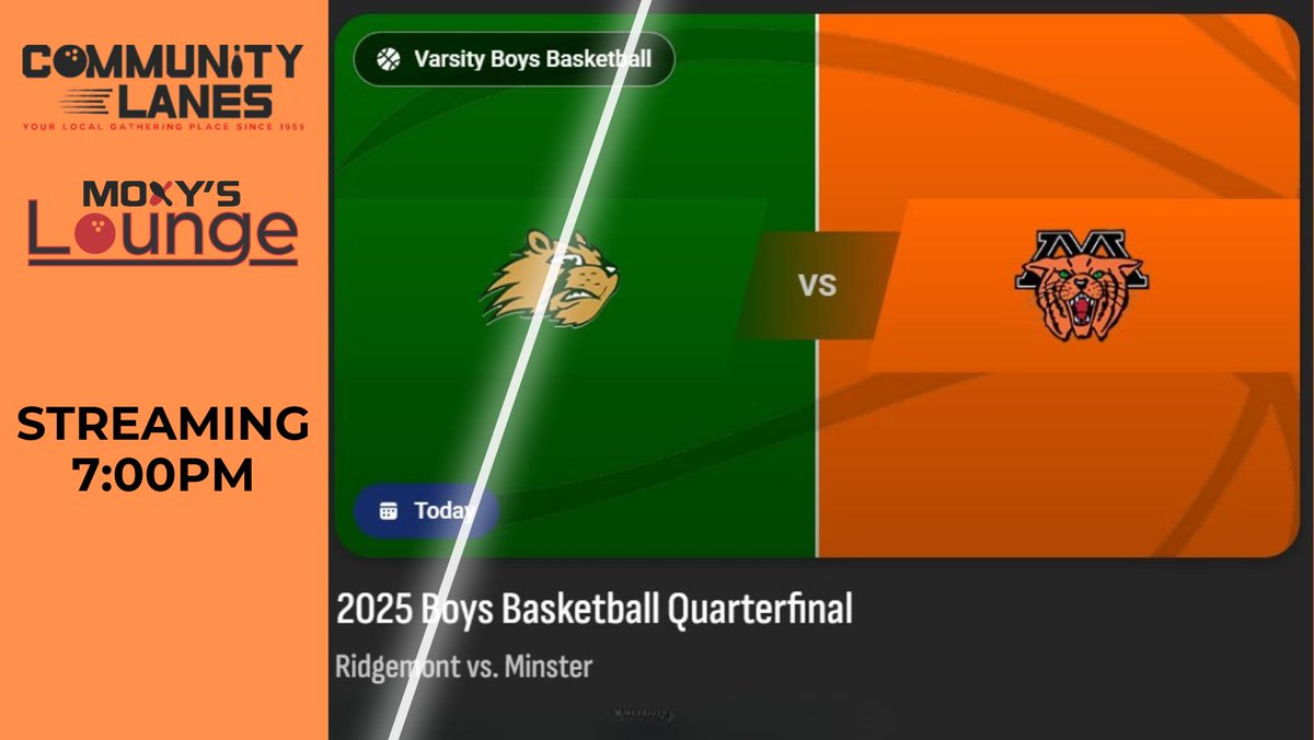 We are streaming the game live tonight!  The game begins at 7:15 with the live beginning at 6pm. Come on out for dinner ahead of time. We are taking reservations if you want to guarantee a table. Text: 419-628-2717 or reservations@communitylanes.com.