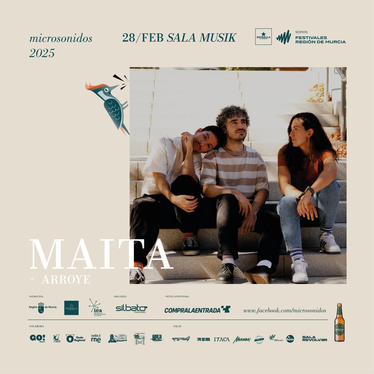 Emoción de la chavalada este viernes en la Musik con Arroye y Maita.

Se lía. Pío-pío.

Entradas: silbato.compralaentrada.com/eventos/13753/…