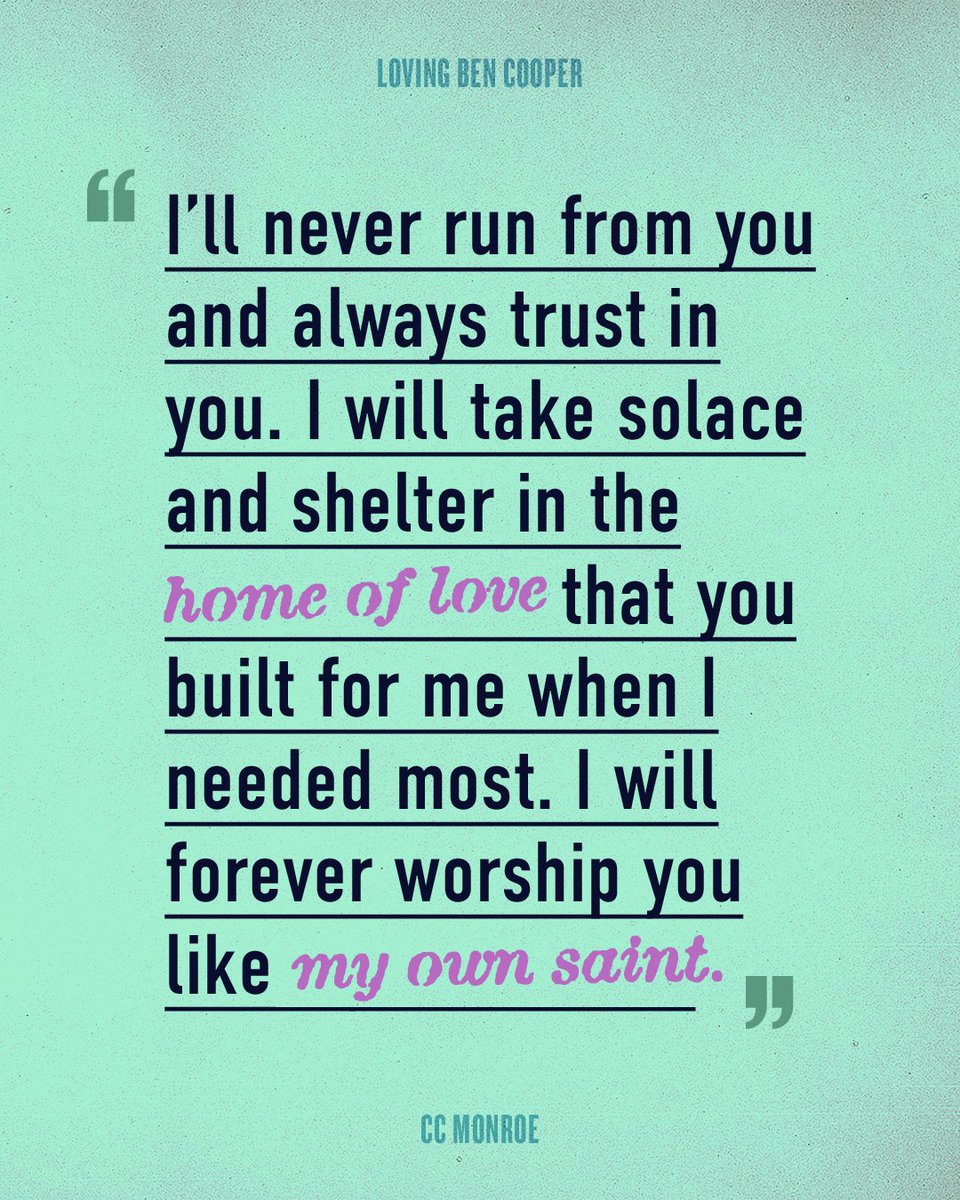 worship, trust, devotion… this love story will leave you breathless

🖤 LOVING BEN COOPER: frayedpagesmedia.com/book-loving-be…