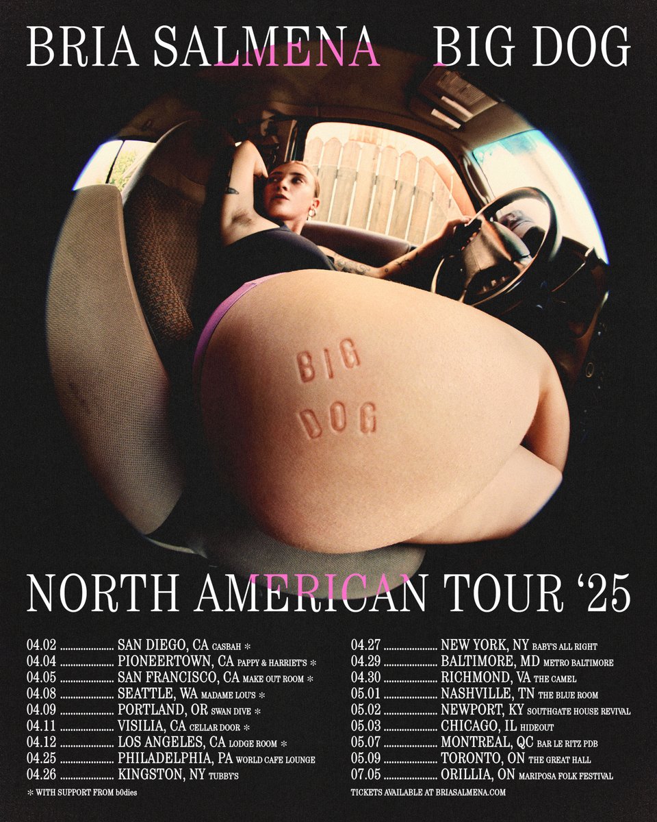 Best in the biz 𝖇0𝖉𝖎𝖊𝖘 will be supporting on the west coast leg of my North American tour. Tickets are on sale now bit.ly/4afRtSq