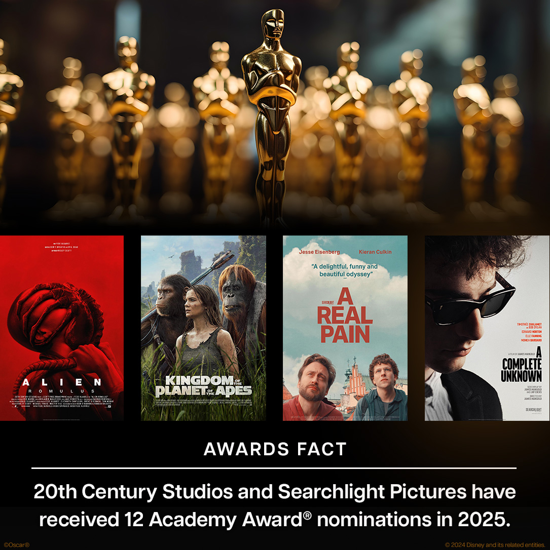 20thCenturyCA's tweet image. It's awards season! 🏆 Will you be tuning into this year’s Academy Awards®?
See if 20th Century Studios and Searchlight Pictures take home any Oscars this Sunday! #TheOscars