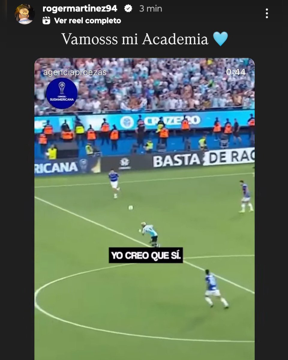 RacingManiacos's tweet photo. LA HISTORIA QUE SUBIÓ ROGER MARTÍNEZ, EX JUGADOR DE #RACING 🇨🇴🎓 https://t.co/WN6Bs5tY2z