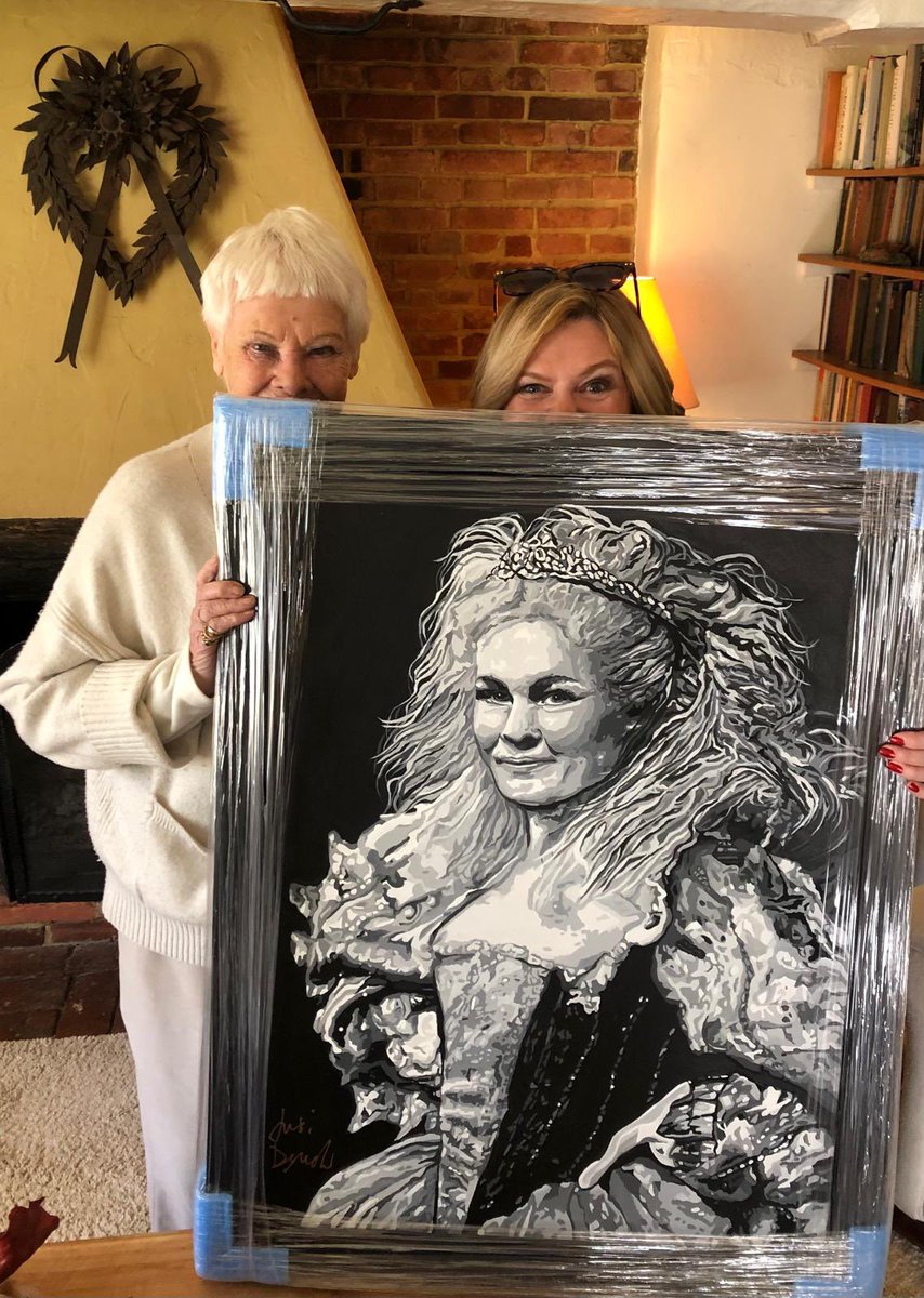 What a wonderful day meeting Dame Judy Dench! She signed her portrait for me. Had such a lovely time x