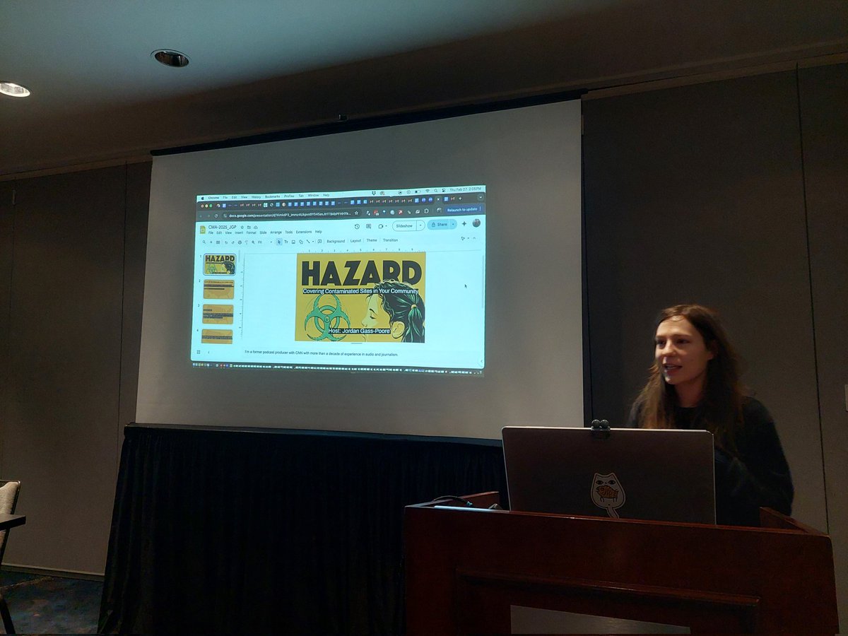 nikkiyunker's tweet photo. Jordan Gass-Pooré, a journalist and producer working at NJ Spotlight News and PBS, presents "Covering contaminated sites in your community" at #CMANYC25 / #PROCON25. https://t.co/OjHppC8MA8