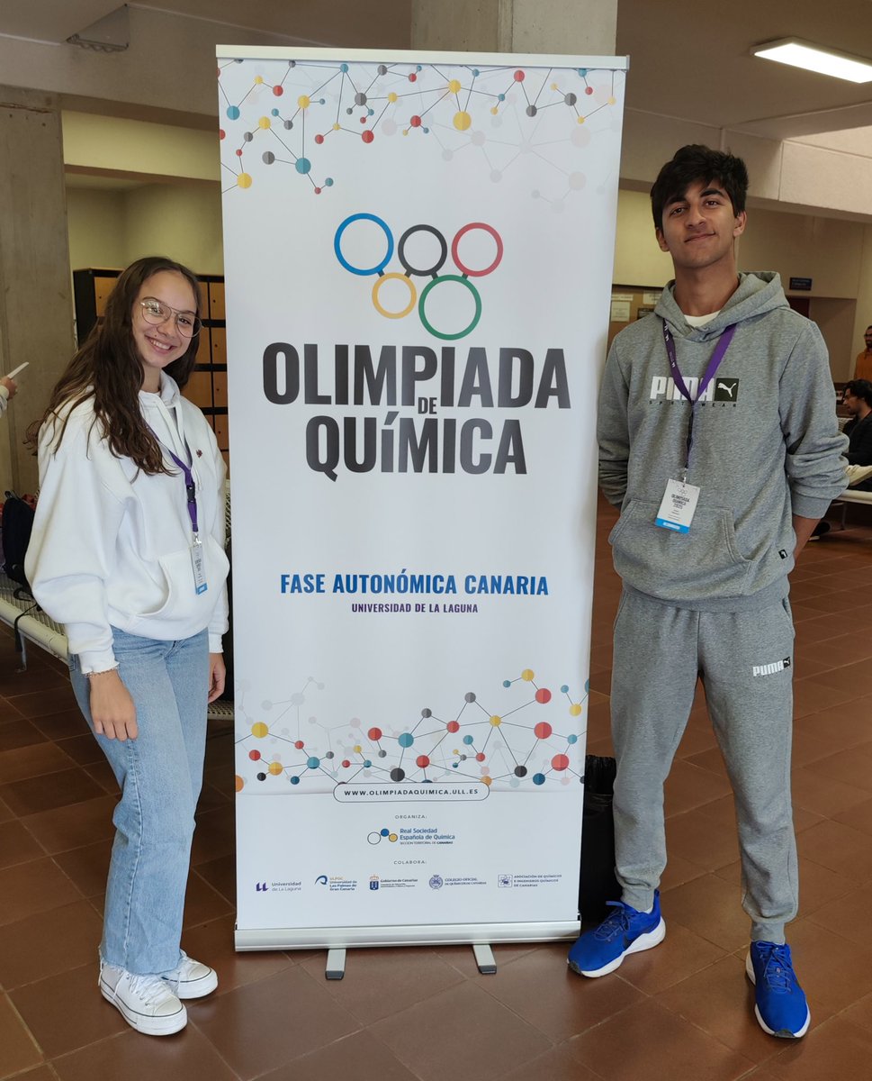 🧑🏻‍🔬🧪 Dos alumnos de 2º Bachillerato de nuestro colegio, Náyade Pérez y Dylan Melwani, participan en la Olimpiada de Química en La Laguna, Tenerife.

⭐️⭐️ Ambos fueron seleccionados para Fase Autonómica Canaria por su buen desempeño en esta materia. #colegioarenassur #bestschool