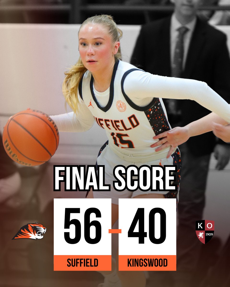 Suffield 56 - KO 40 🏀

We had 4 players in double figures! 
➡️ Charlotte Theriault: 14 points
➡️ Juju Booth: 10 points
➡️ Meghan Drury: 10 points
➡️ Alannah Baehr: 10 points

Next up: Wilbraham &amp; Monson on Friday night!  

#SAGBB #SuffieldGirlsBasketball #SuffieldAcademy