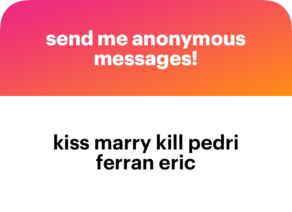 44sedici's tweet image. kiss eric marry pedri kill ferran #nonotes